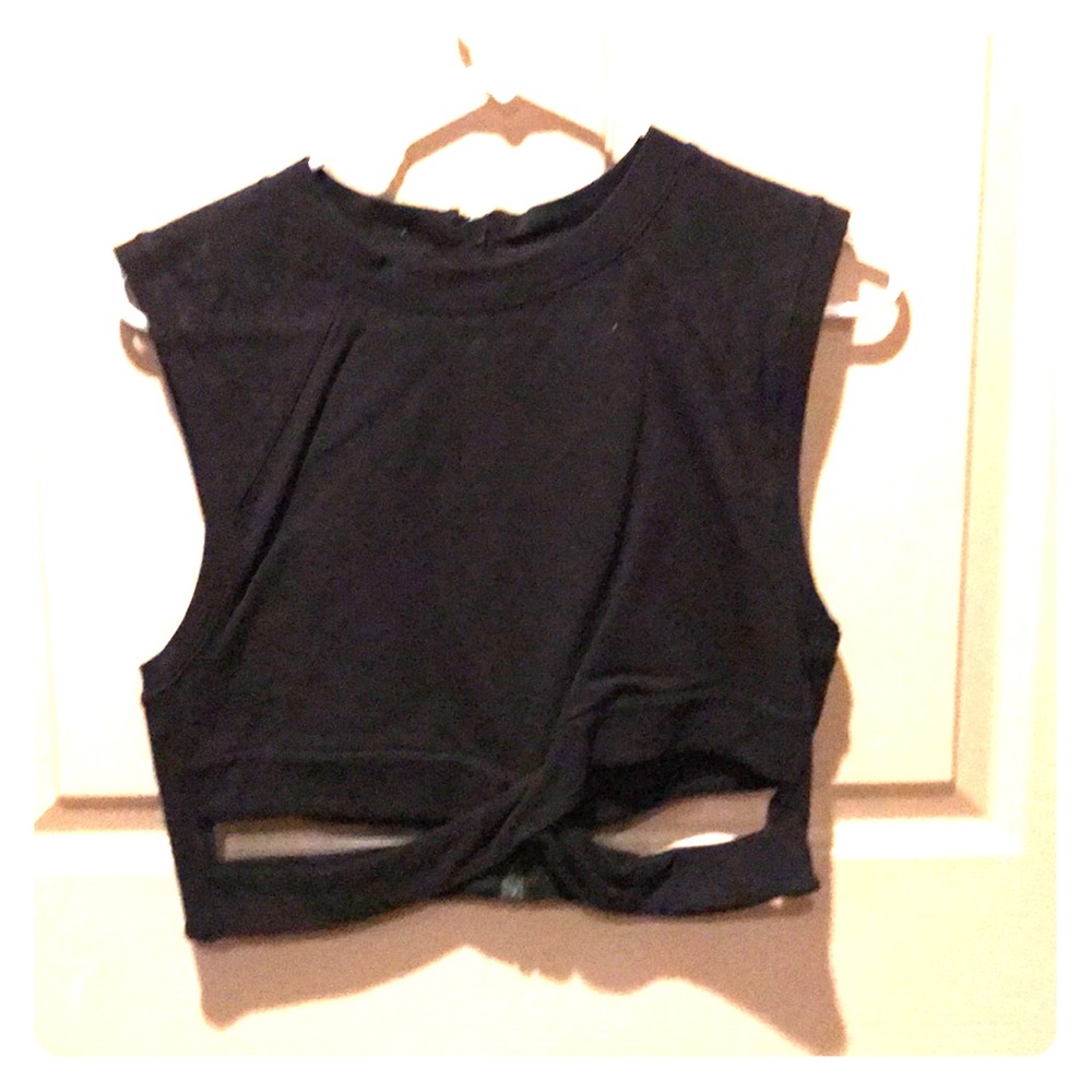 Crop top with slits